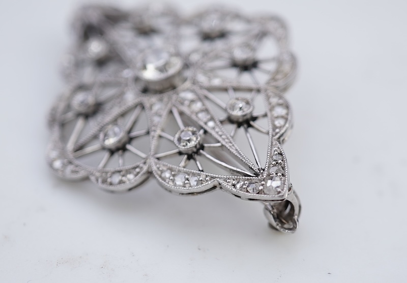 A Belle Epoque diamond brooch, early 20th century